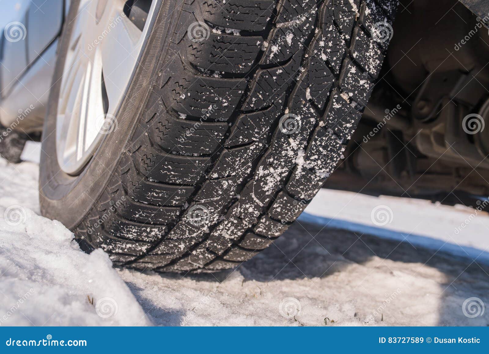 Car tires in winter stock image. Image of frost, freeze 83727589