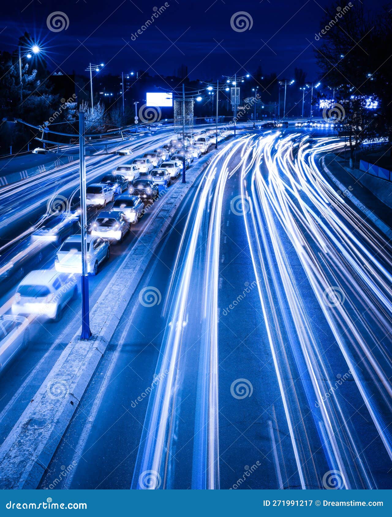 Car Traffic Light at Night City. Stock Image Image of downtown
