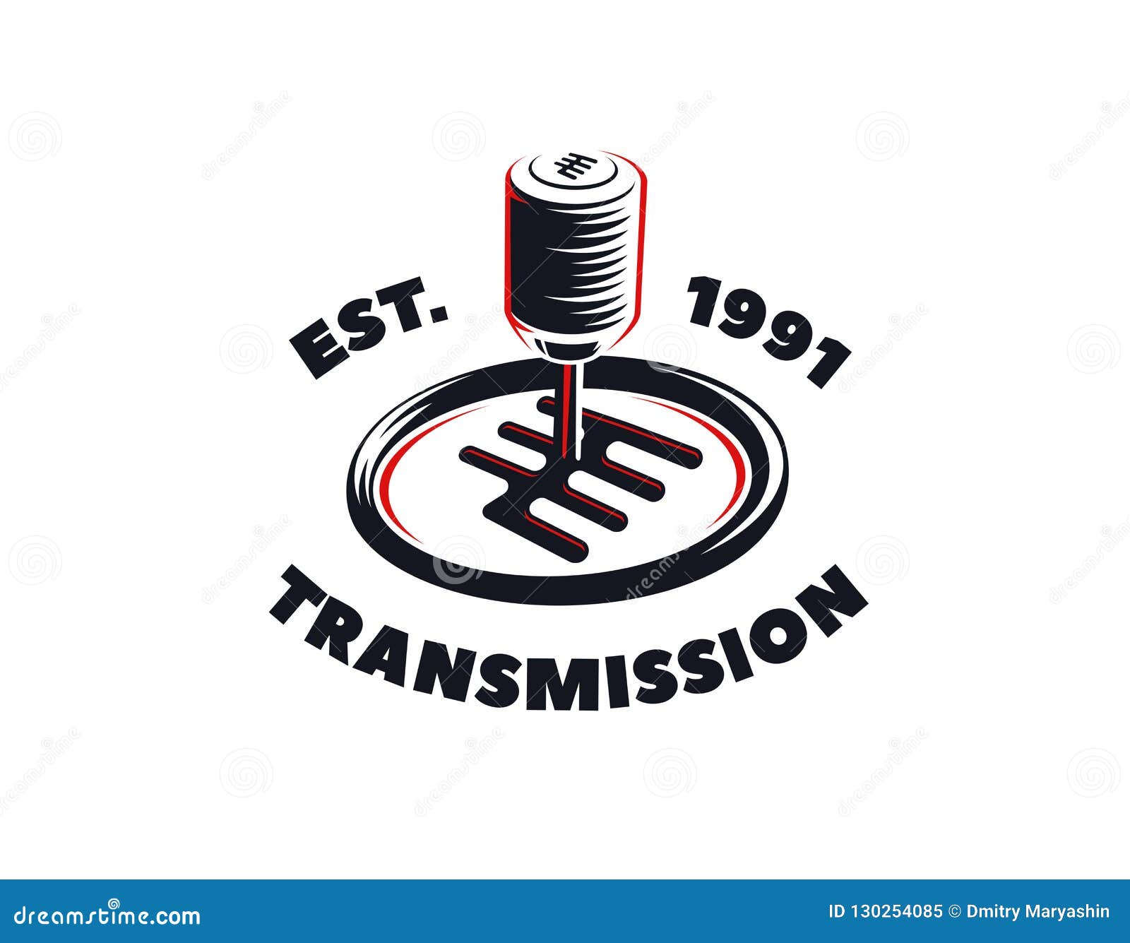 car transmission service logo on white background.