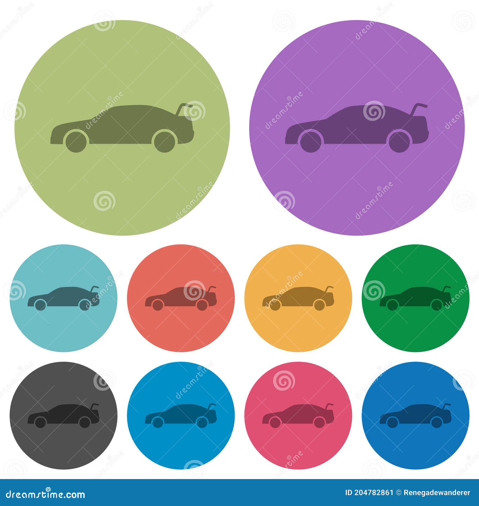 car trunk open dashboard indicator color darker flat icons
