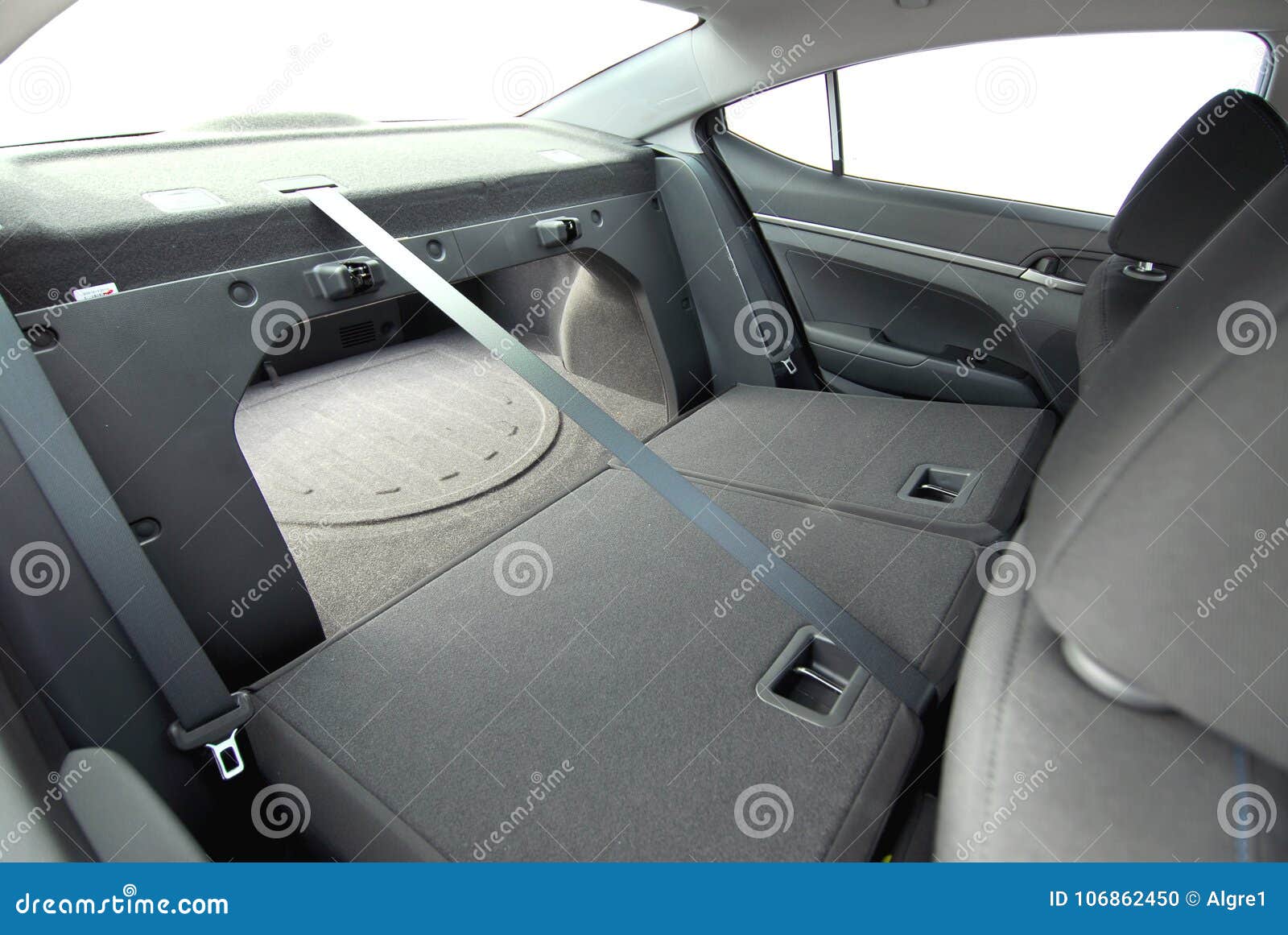 Car Trunk with Rear Seats Folded Stock Photo Image of auto, tall