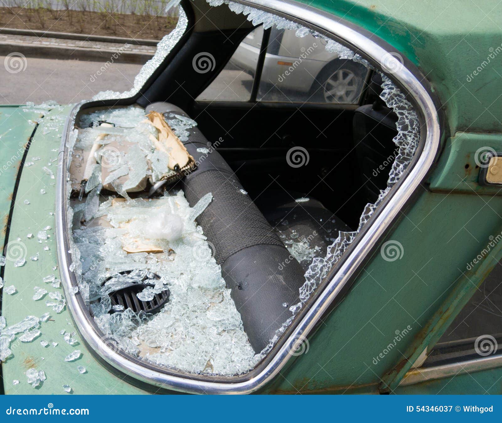 Car vandalism stock image. Image of outdoors, fracture 54346037