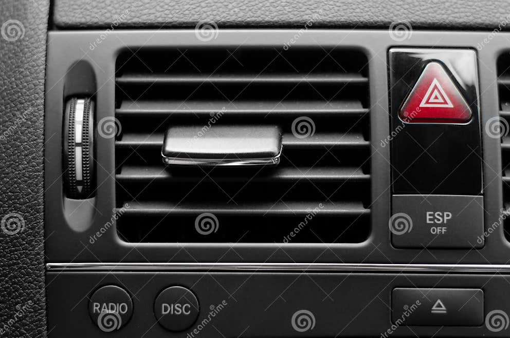 Car Ventilation System with Several Buttons Stock Image Image of