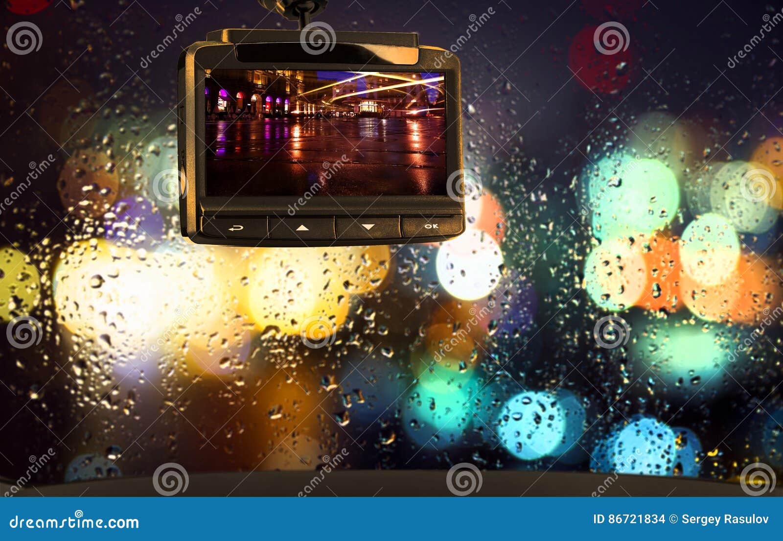 Car video recorder. stock photo. Image of communications 86721834