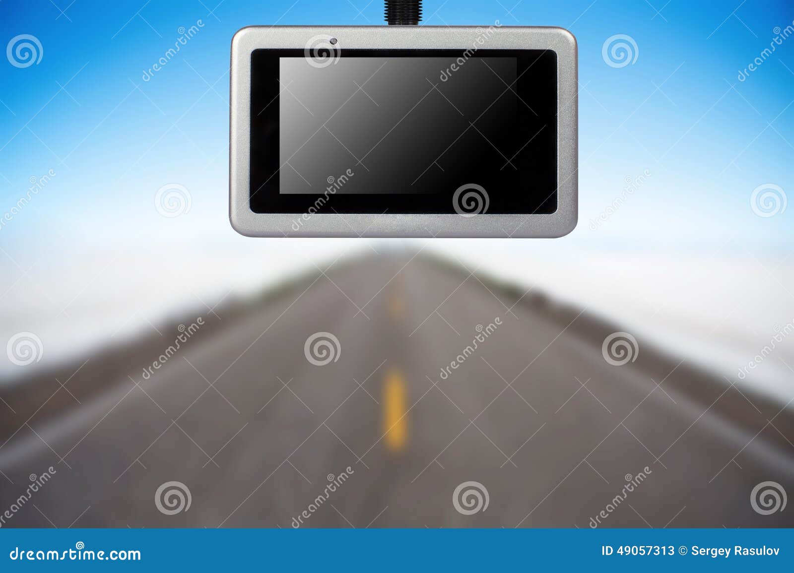 Car video recorder. stock image. Image of equipment, road 49057313