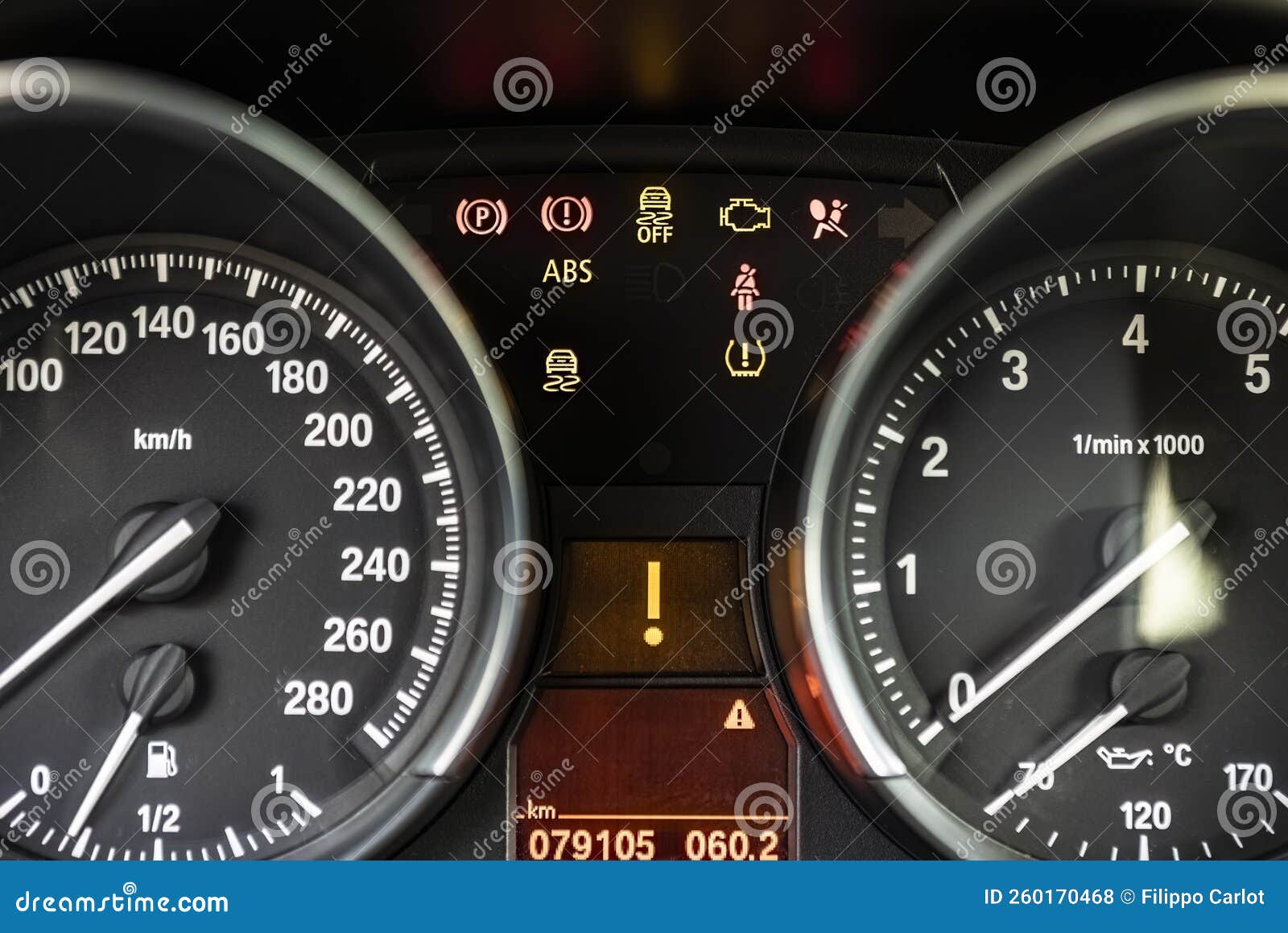 Car Warning Lights Dashboard Stock Photo Image of blue, semaphore