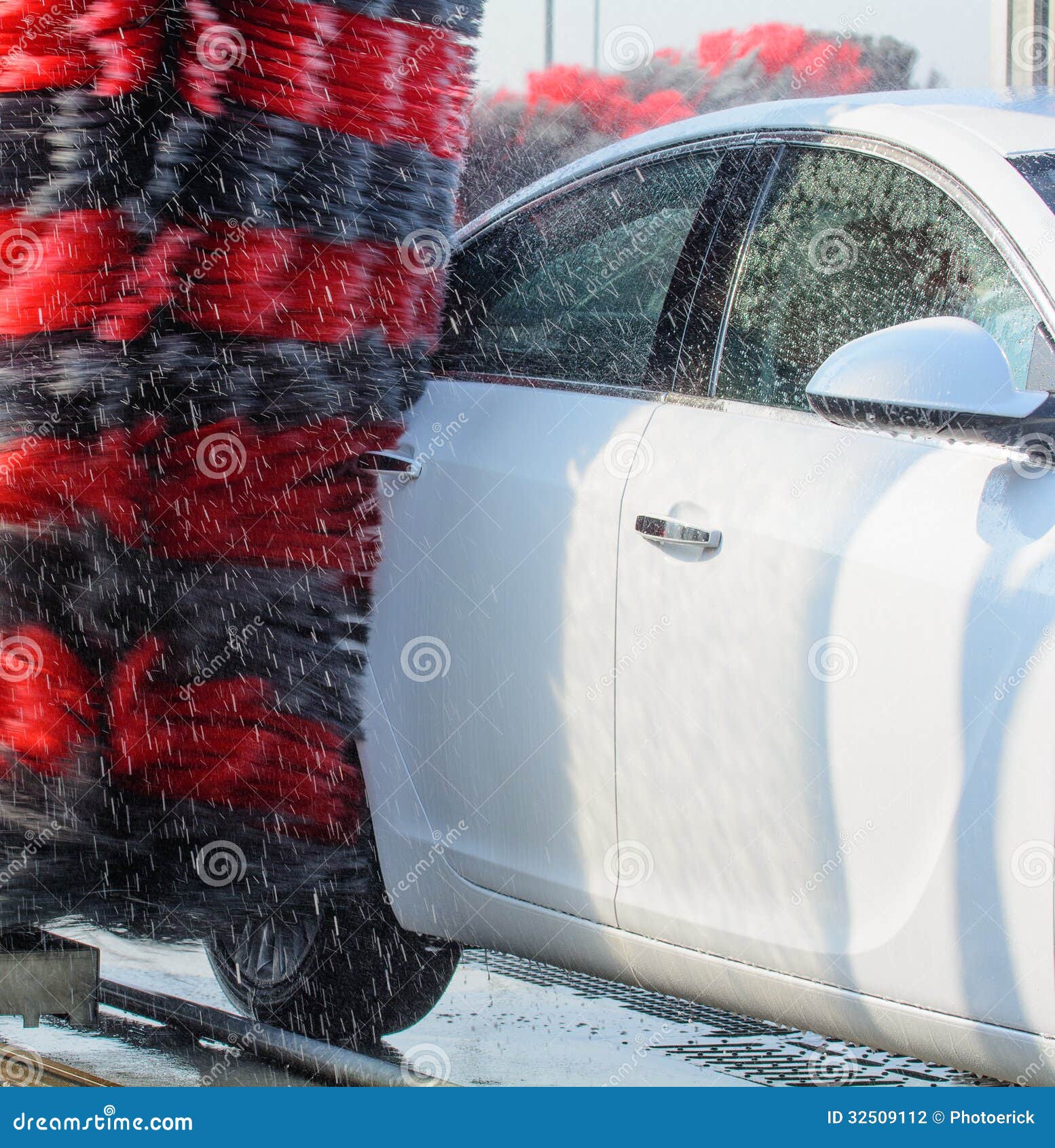 Car wash brushes stock photo. Image of cleaning, rollers 32509112