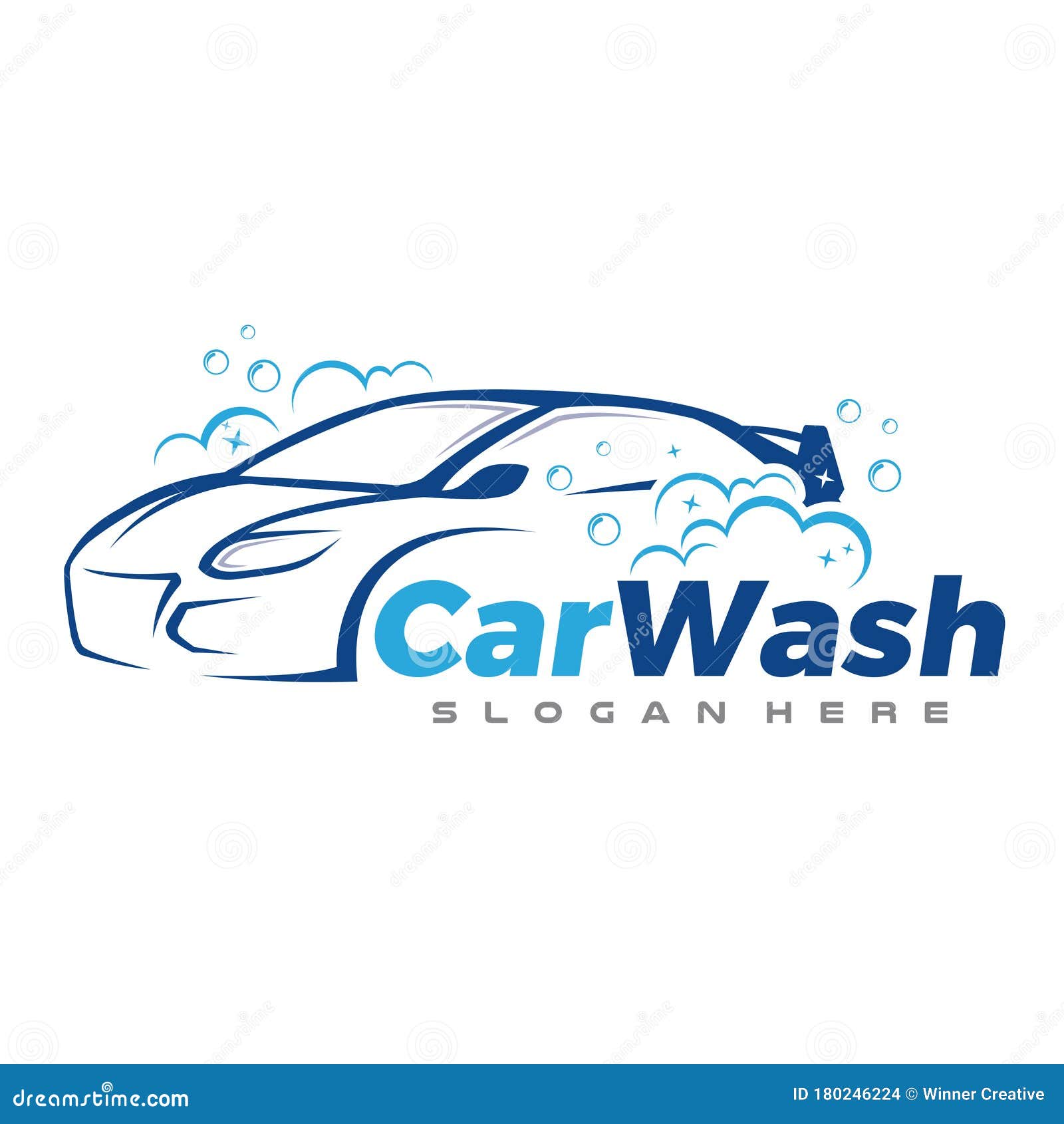 Car Wash and Clean Logo Vector Stock Vector - Illustration of