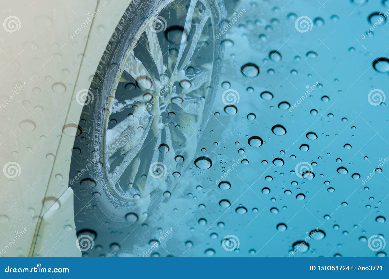 Car wash bubbles stock photo. Image of care, background 150358724