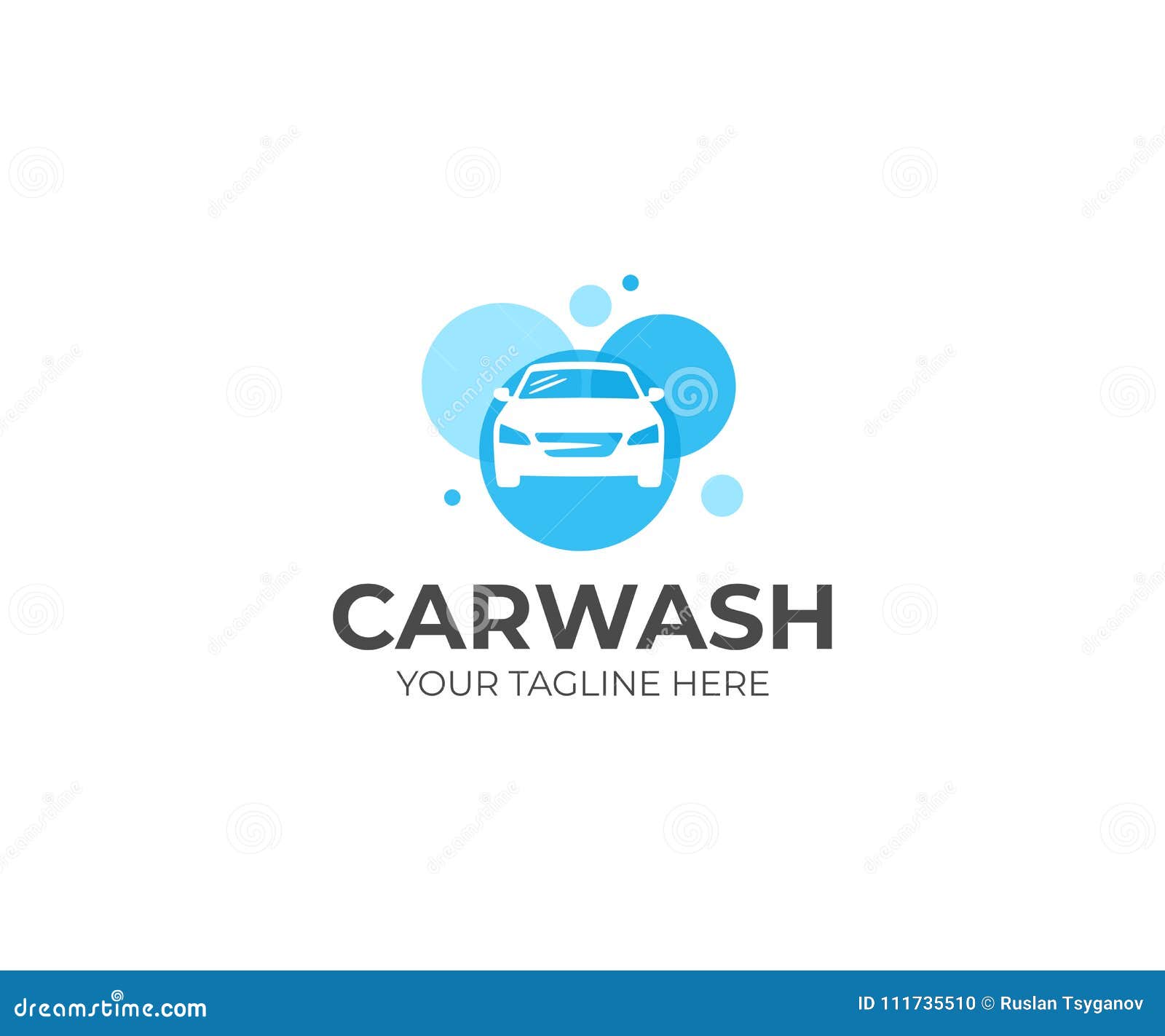 Car Wash Logo Template. Auto Wash Vector Design Stock Vector