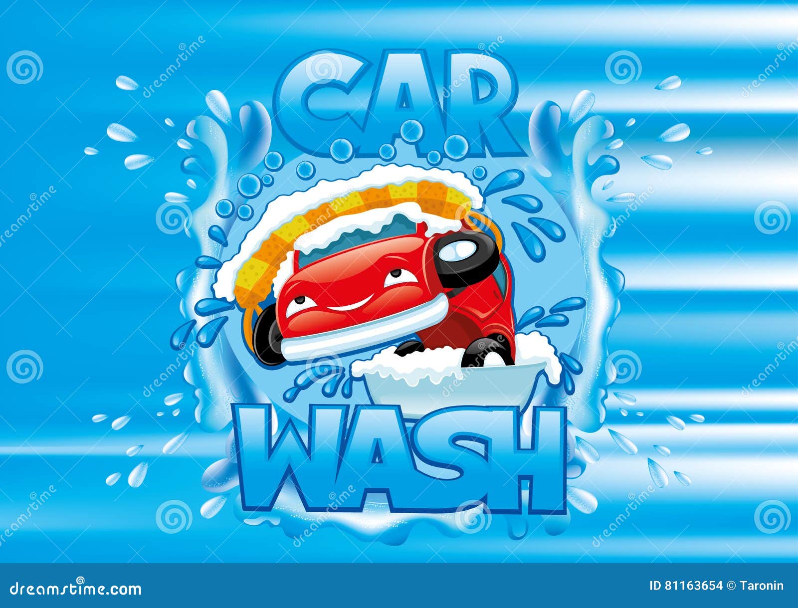 No Car Wash Sign. Vector Carwash Prohibiting Symbol