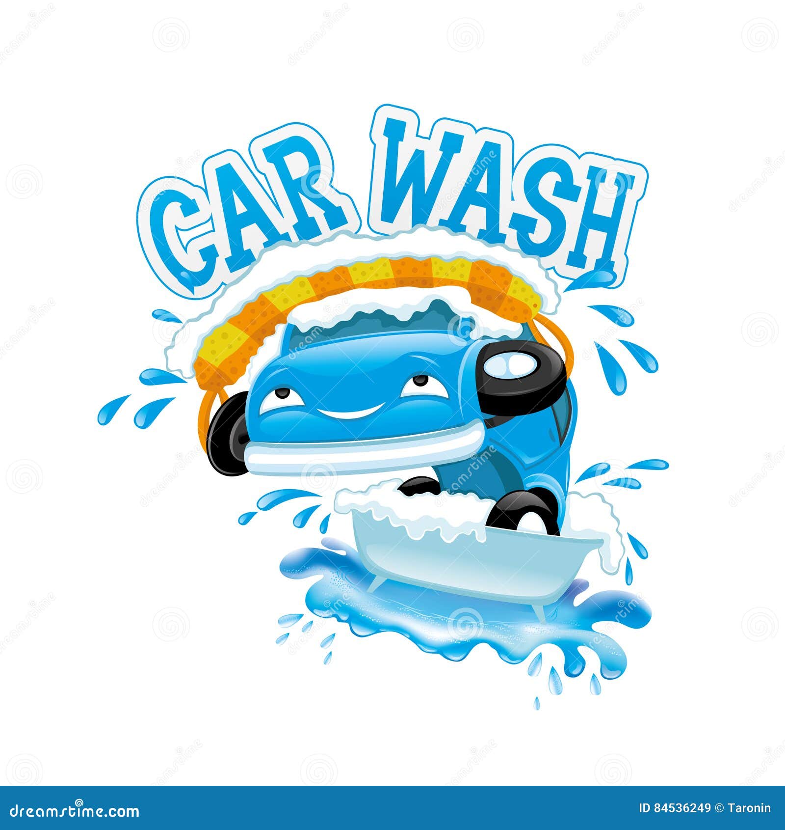 Car wash sign. stock vector. Illustration of splash, wash 84536249