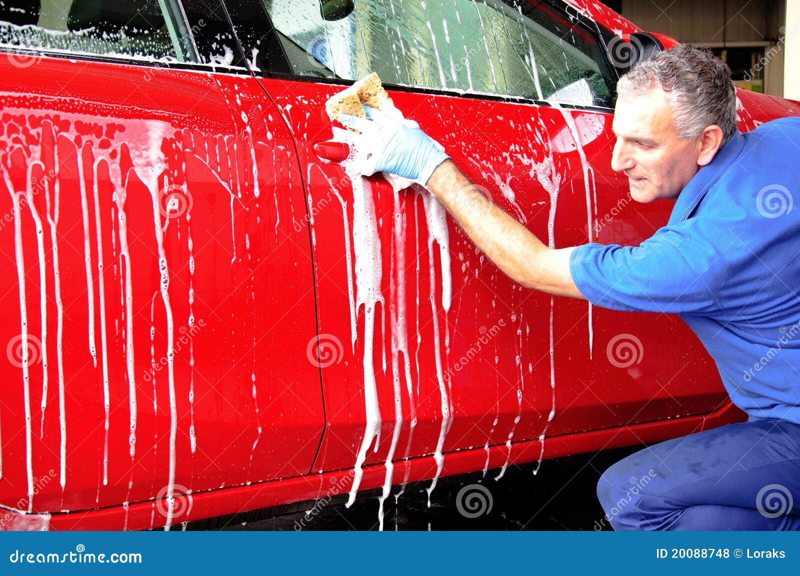 Car washing. stock photo. Image of work, dust, water 20088748