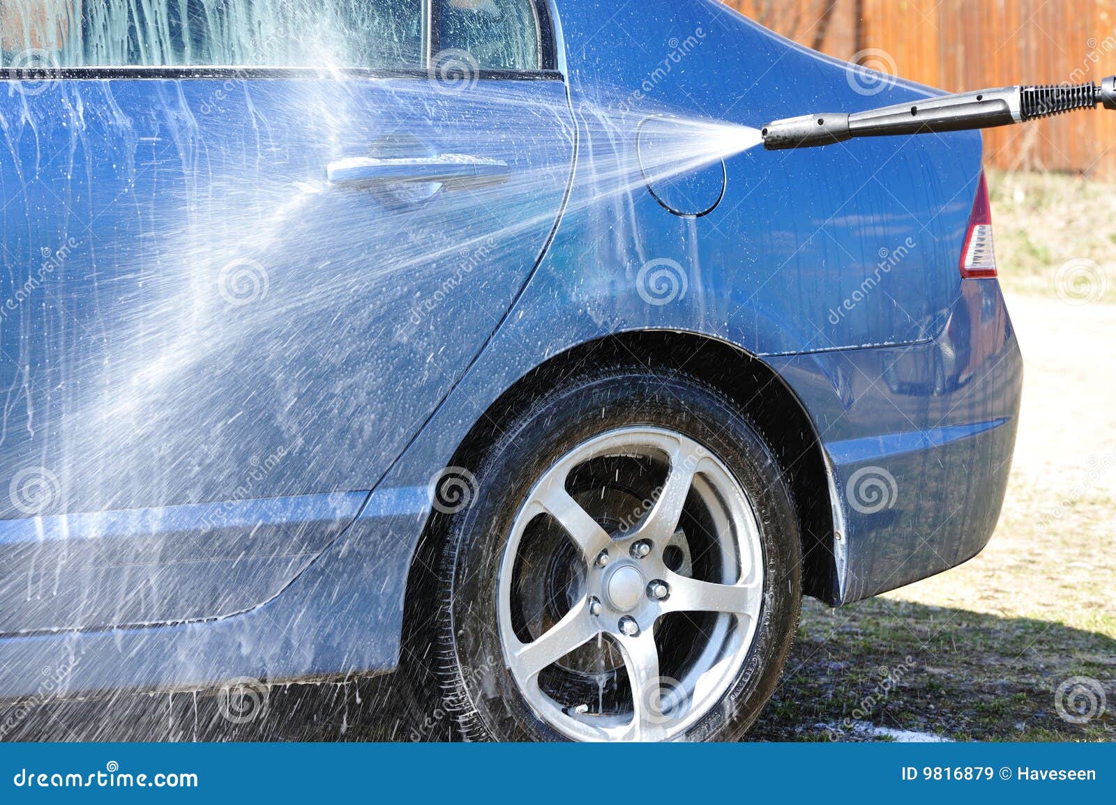 Car washing stock image. Image of vehicle, summer, spray