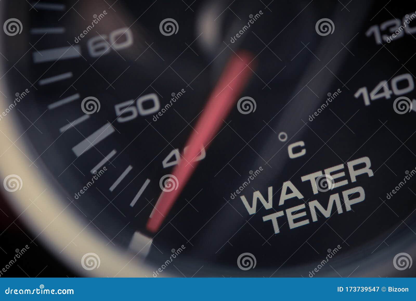 Car Water Temperature Gauge Stock Image Image of indicator, closeup