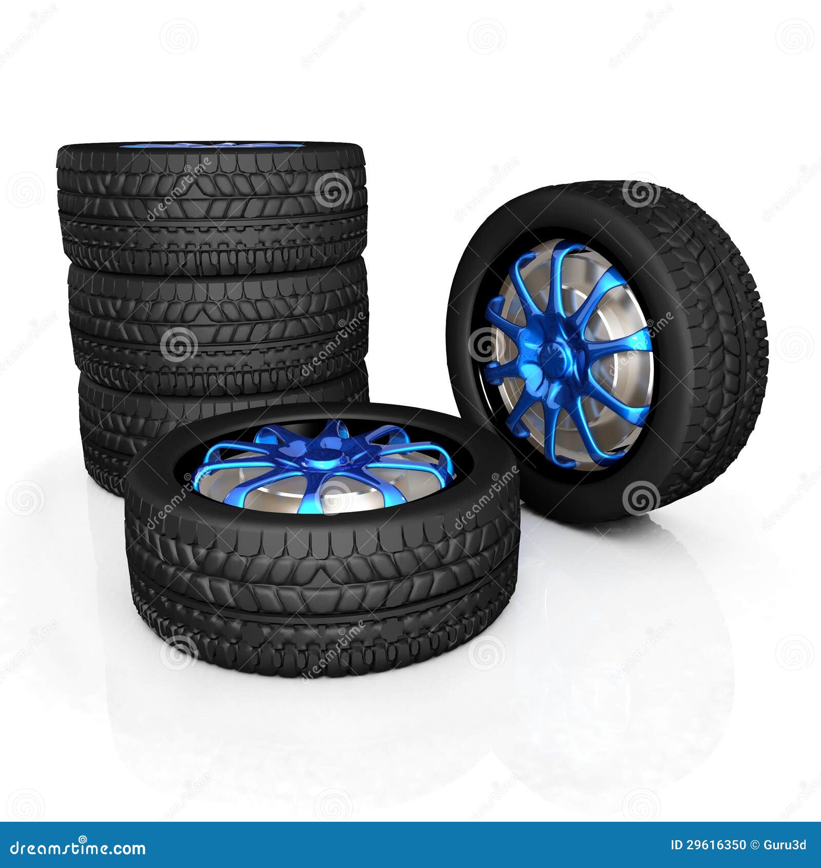 Car Wheel Illustration on White Background Stock Illustration