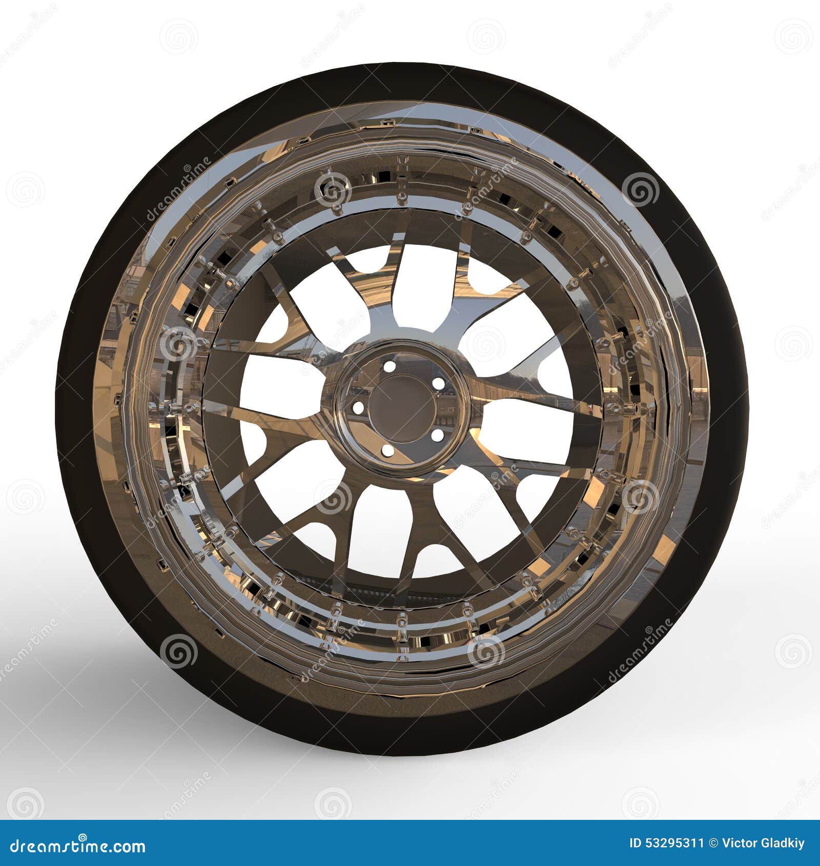 Car Wheel stock illustration. Illustration of black, auto - 53295311