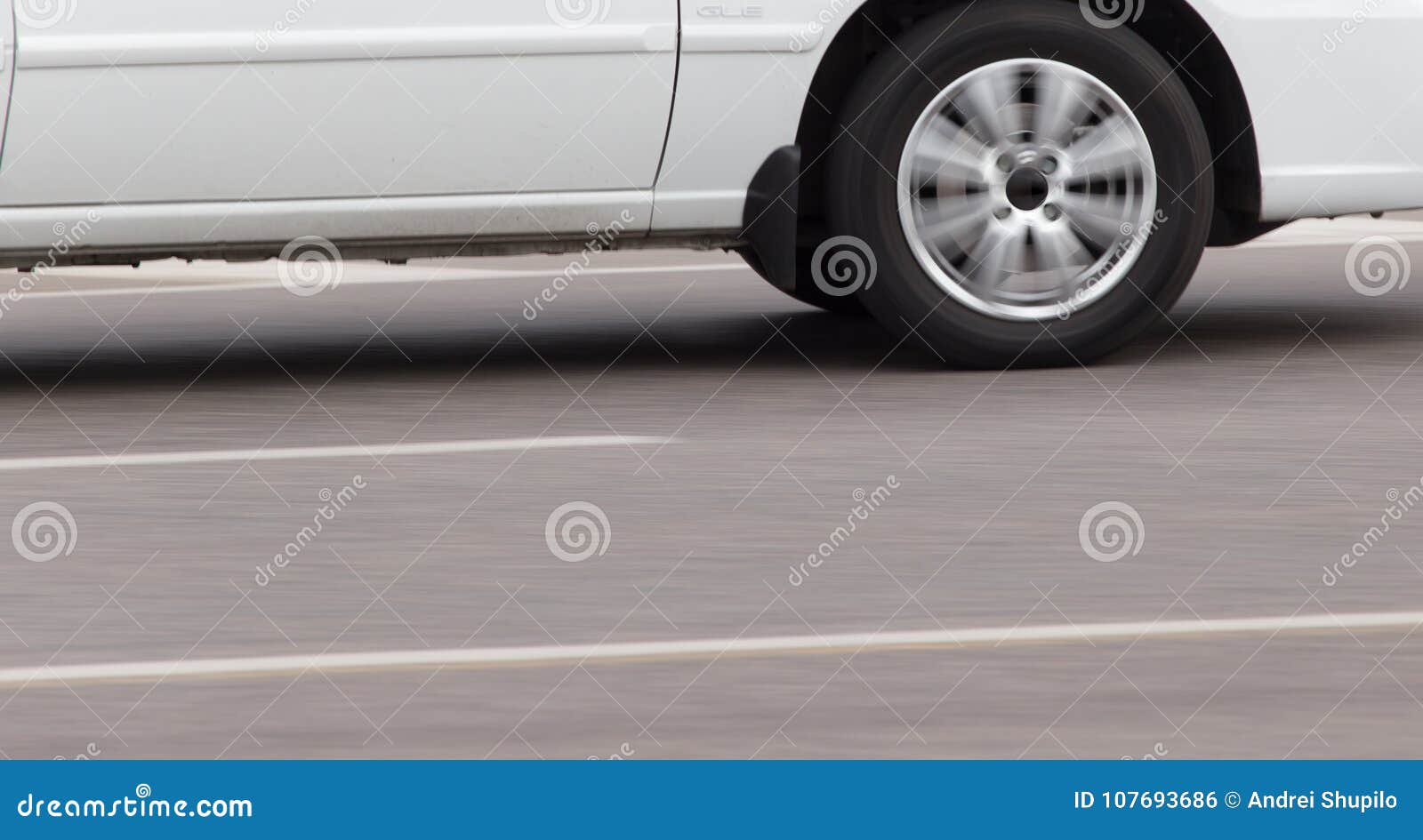 Car Wheel in Motion on the Road Stock Photo Image of bumper
