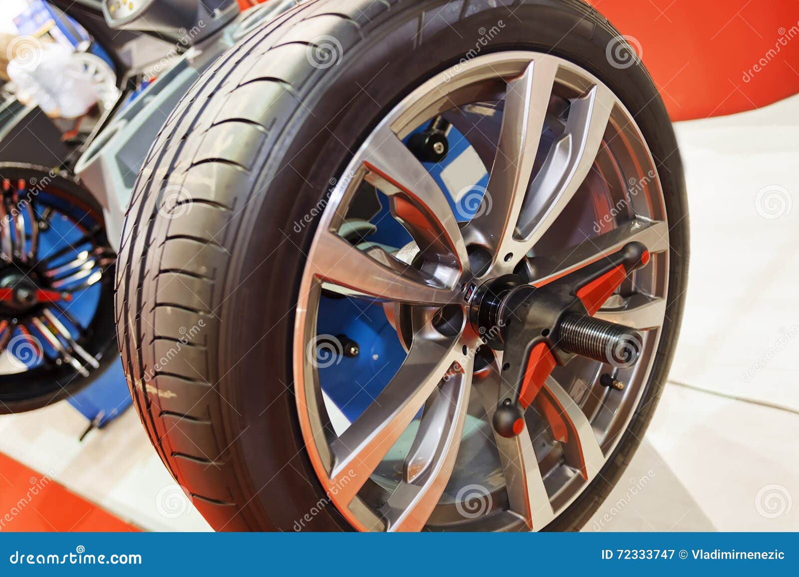 Car wheel service station stock image. Image of automobile 72333747