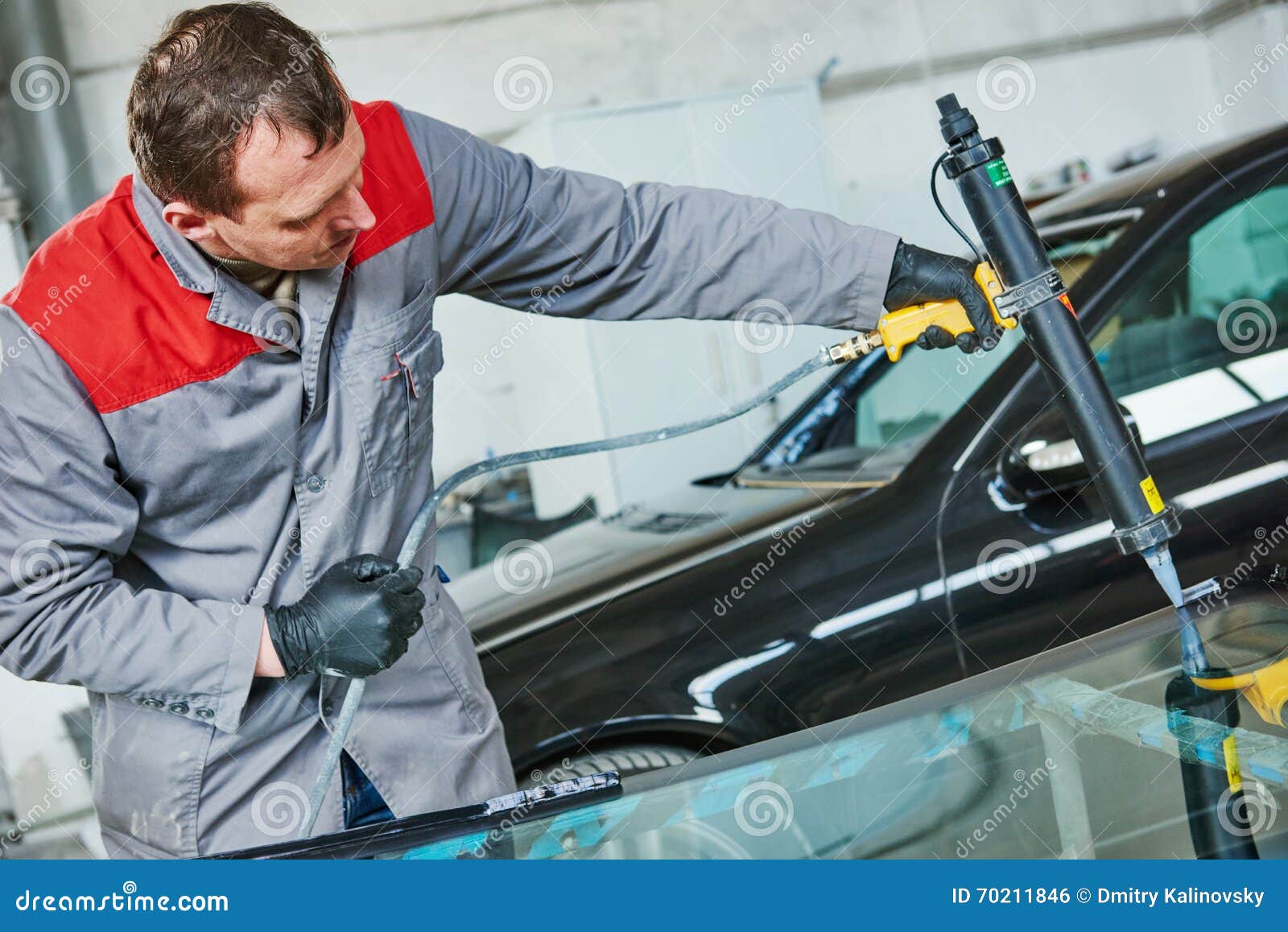 Car Windshield or Windscreen Replacement Stock Photo Image of
