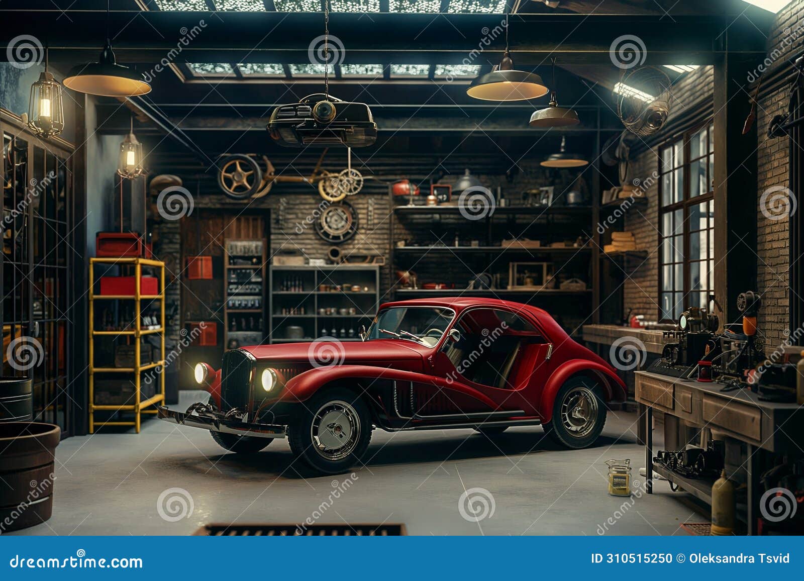 car workshop, offering high-quality and high-tech car repair services, high-quality service of auto technics