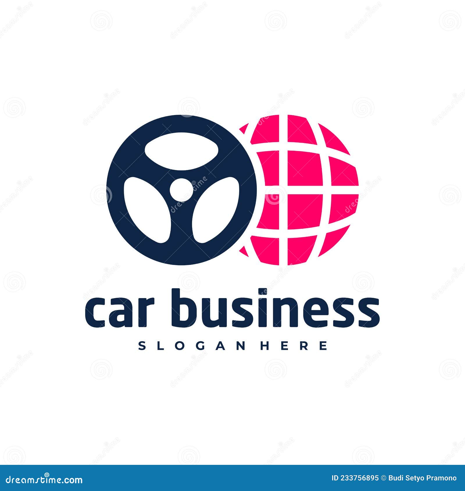 Car World Logo Vector Template, Creative Car Logo Design Concepts Stock Illustration