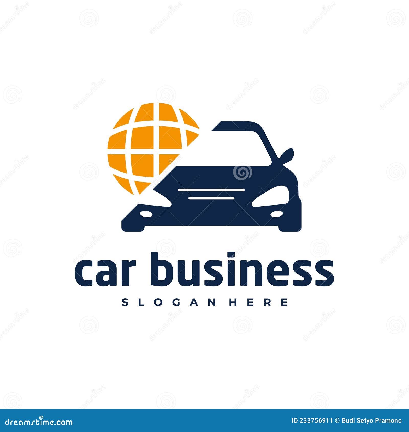 Car World Logo Vector Template, Creative Car Logo Design Concepts Stock Illustration