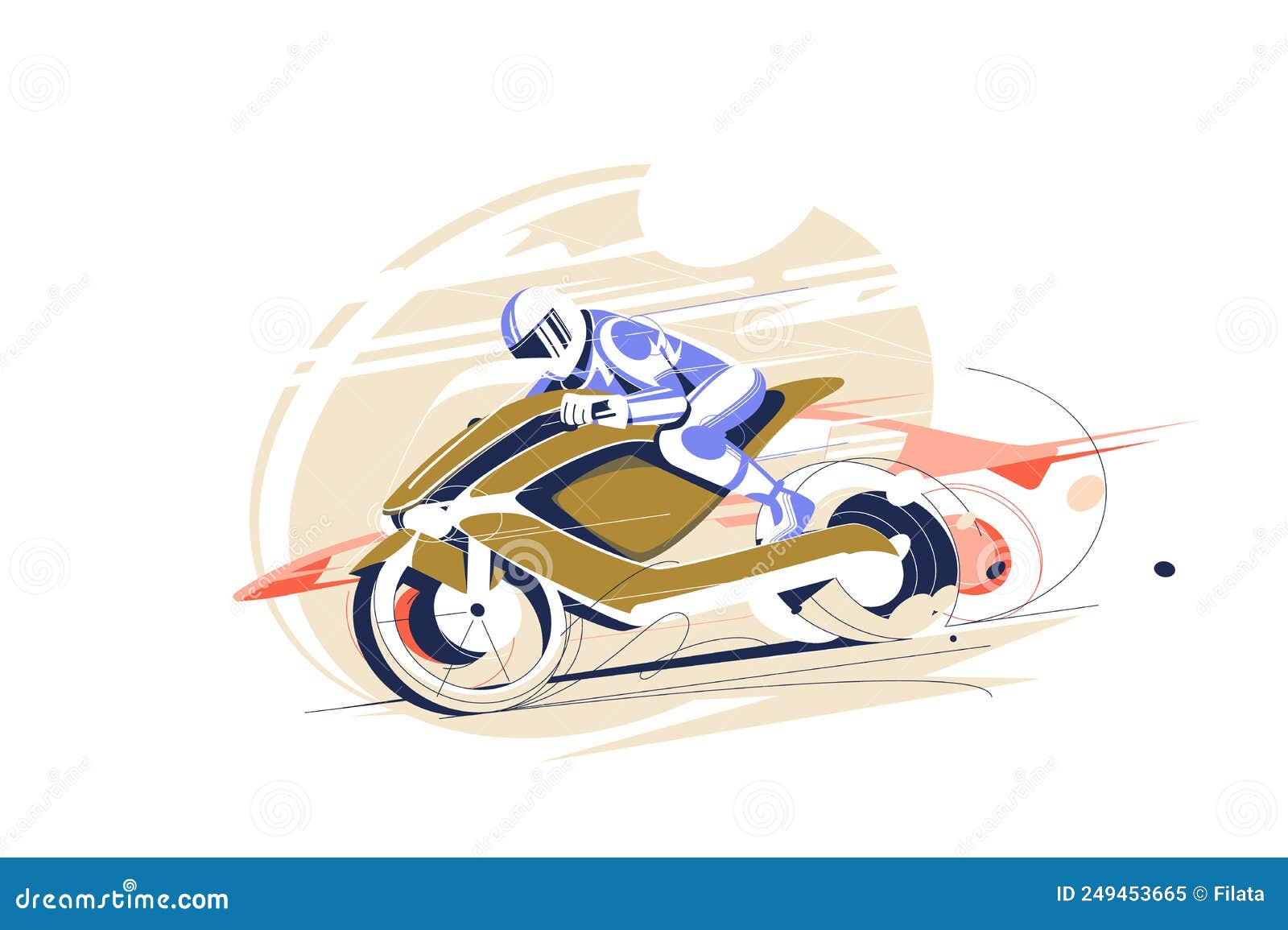 Ilustração sobre corrida de moto