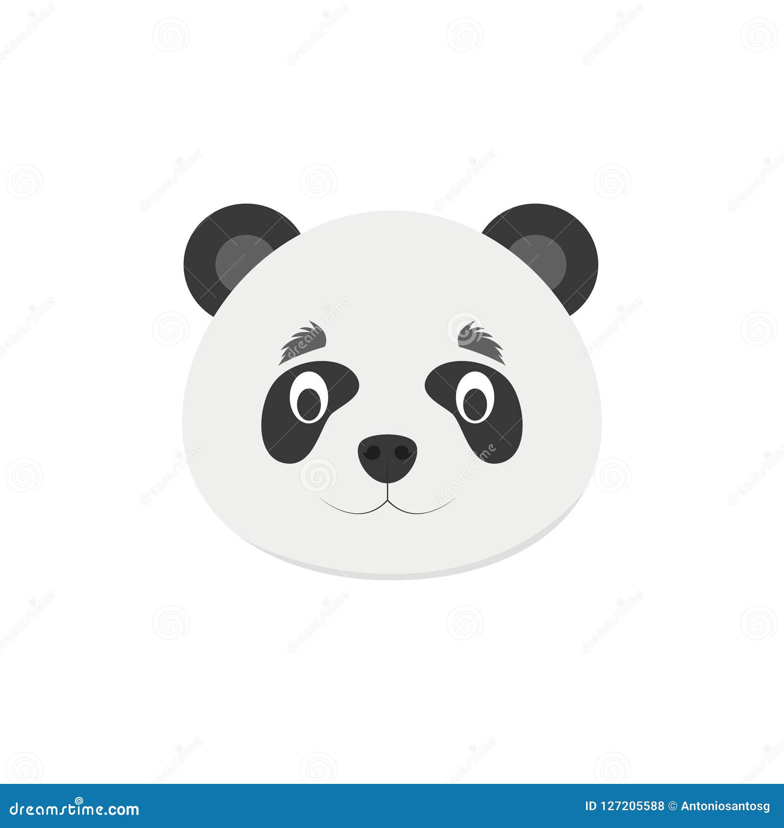 Cara Da Panda No Estilo Dos Desenhos Animados Para Crianças Ilustração do  Vetor - Ilustração de cara, vetor: 127205588