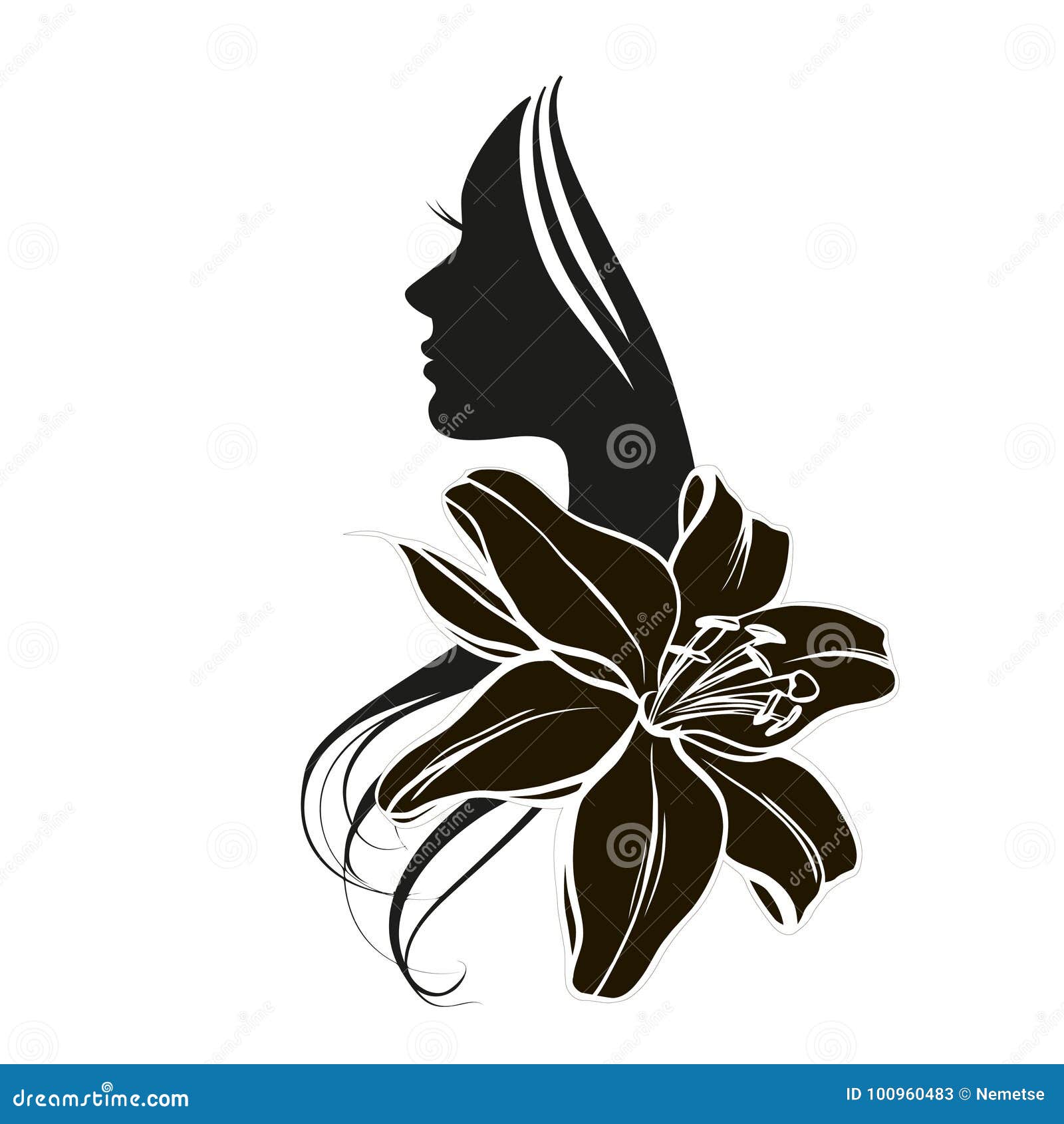 Cara Del ` S De La Mujer En Flor Ilustración del Vector - Ilustración de icono, cara: 100960483 Cara Del ` S De La Mujer En Flor Ilustración del Vector - Ilustración de icono, cara: 100960483