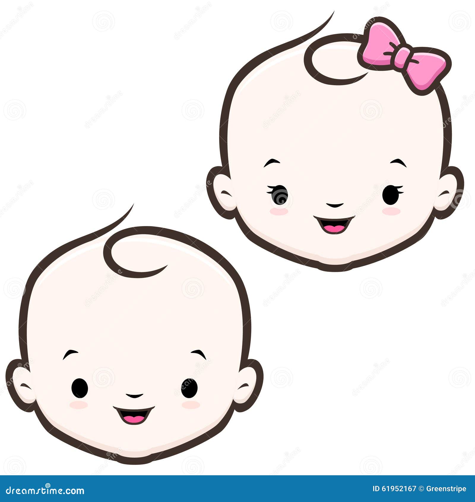 Cara Do Bebê Dos Desenhos Animados Ilustração do Vetor - Ilustração de  desenho, pequeno: 61952167