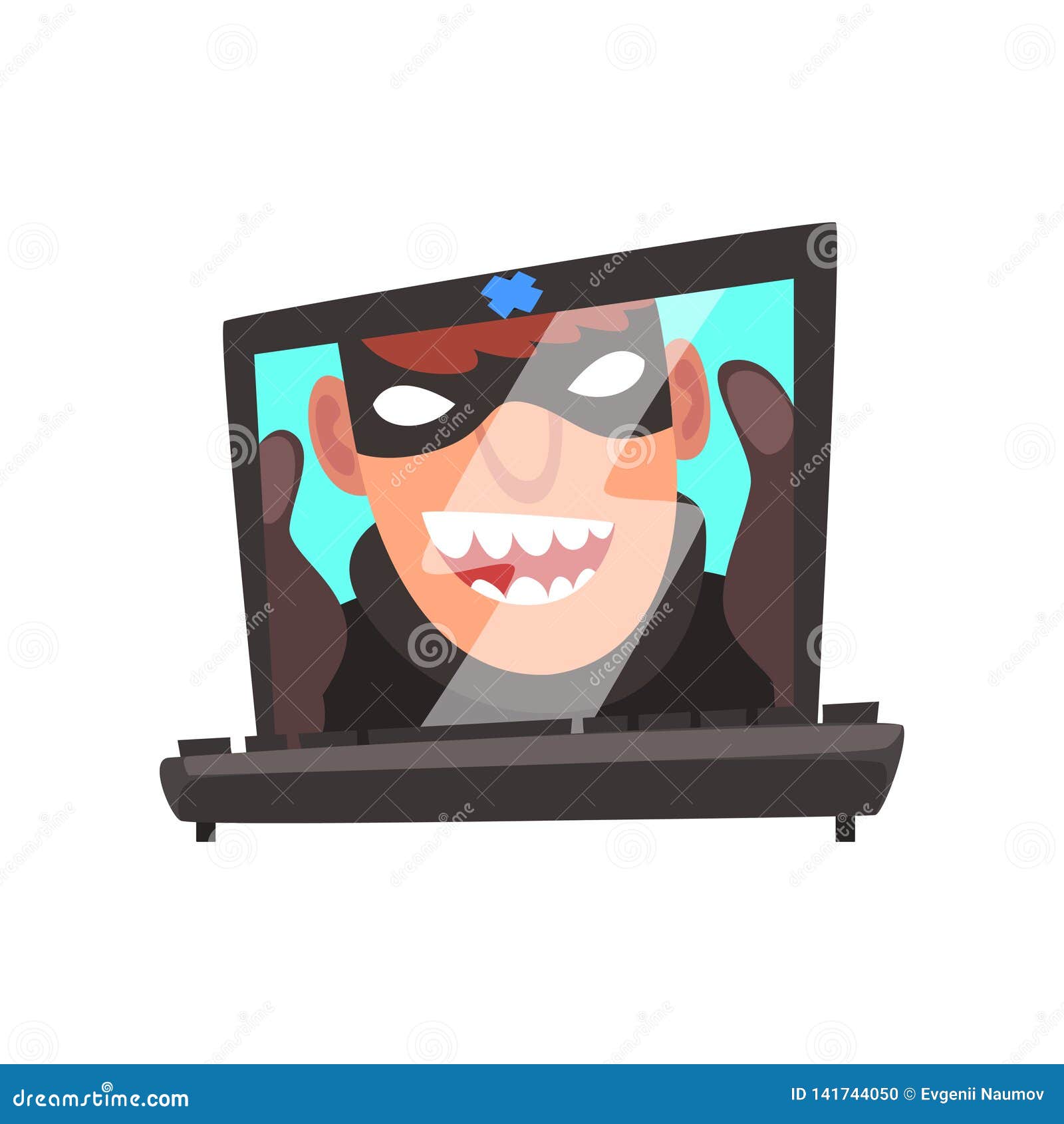 Hacker Com Elemento Laptop PNG , Crime, Criminoso, Desenho Animado