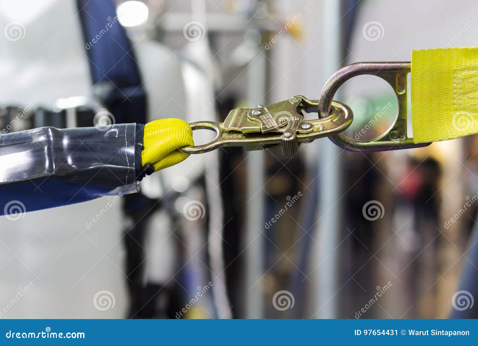 Carabiner for Climbing Harness Stock Image Image of link, object