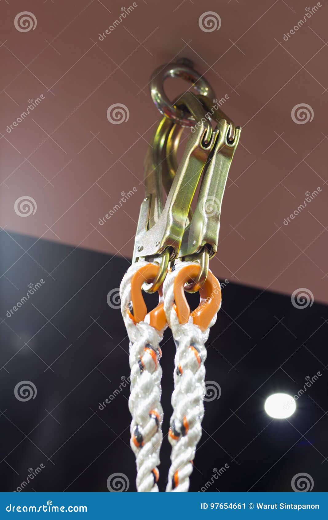 Carabiner for Climbing Harness Stock Image Image of industrial, fall
