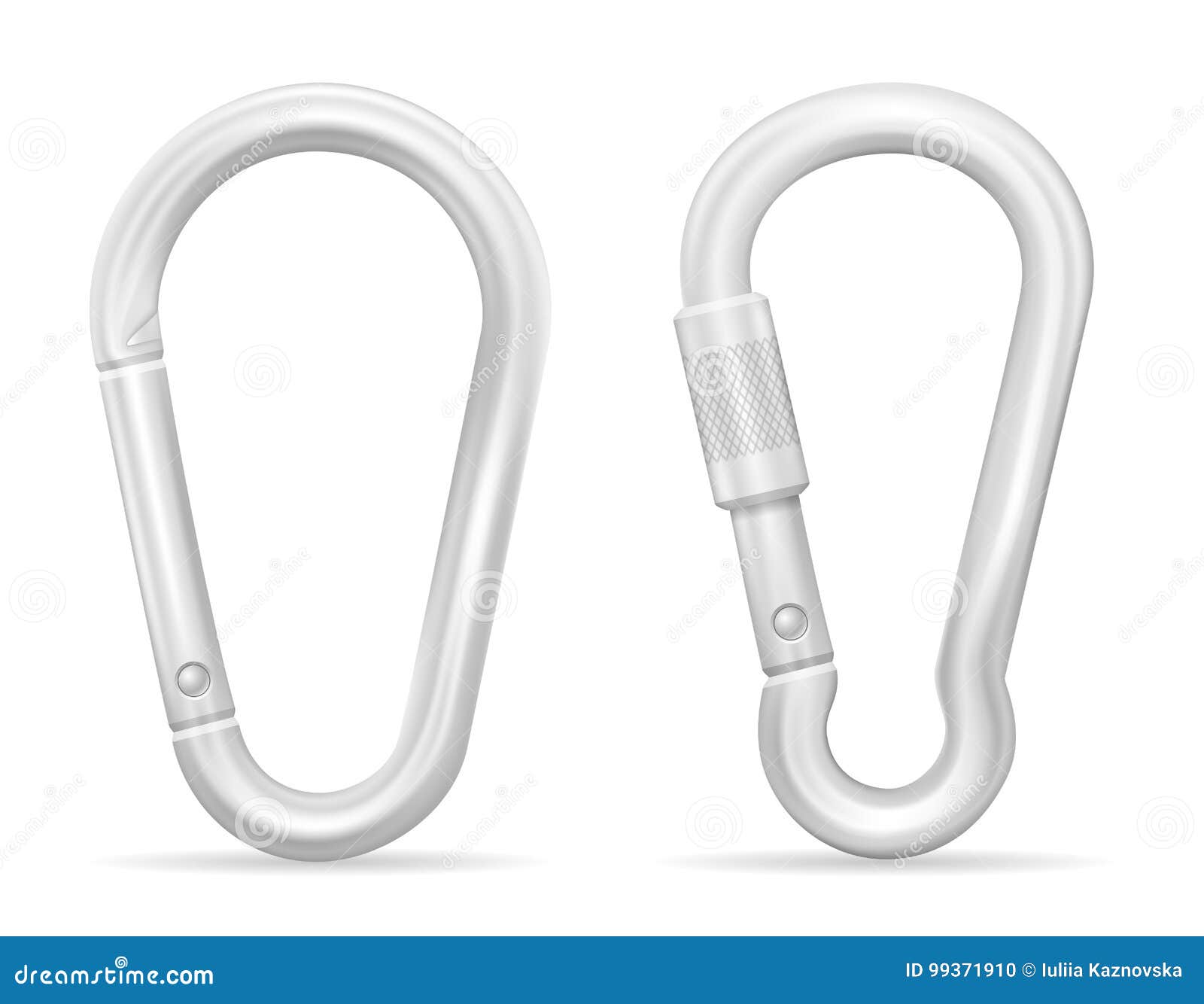 Carabiner is Fastened Vector Illustration Stock Vector Illustration