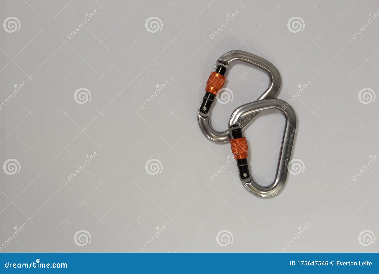 Belay Device with Guide Function Used for Rock Climbing Stock Photo