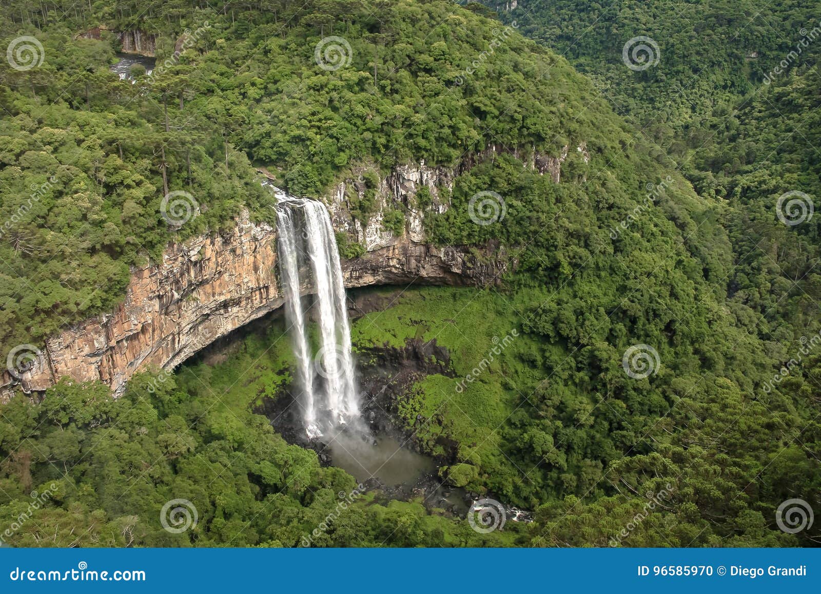 caracol waterfall - canela, rio grande do sul, brazil
