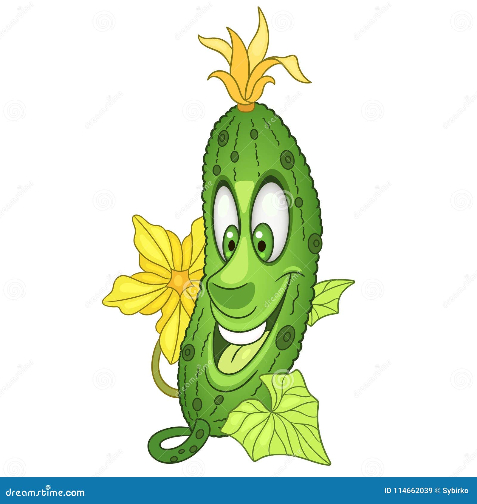 Caractere De Concombre De Bande Dessinee Illustration De Vecteur Illustration Du Dessin Conception 114662039