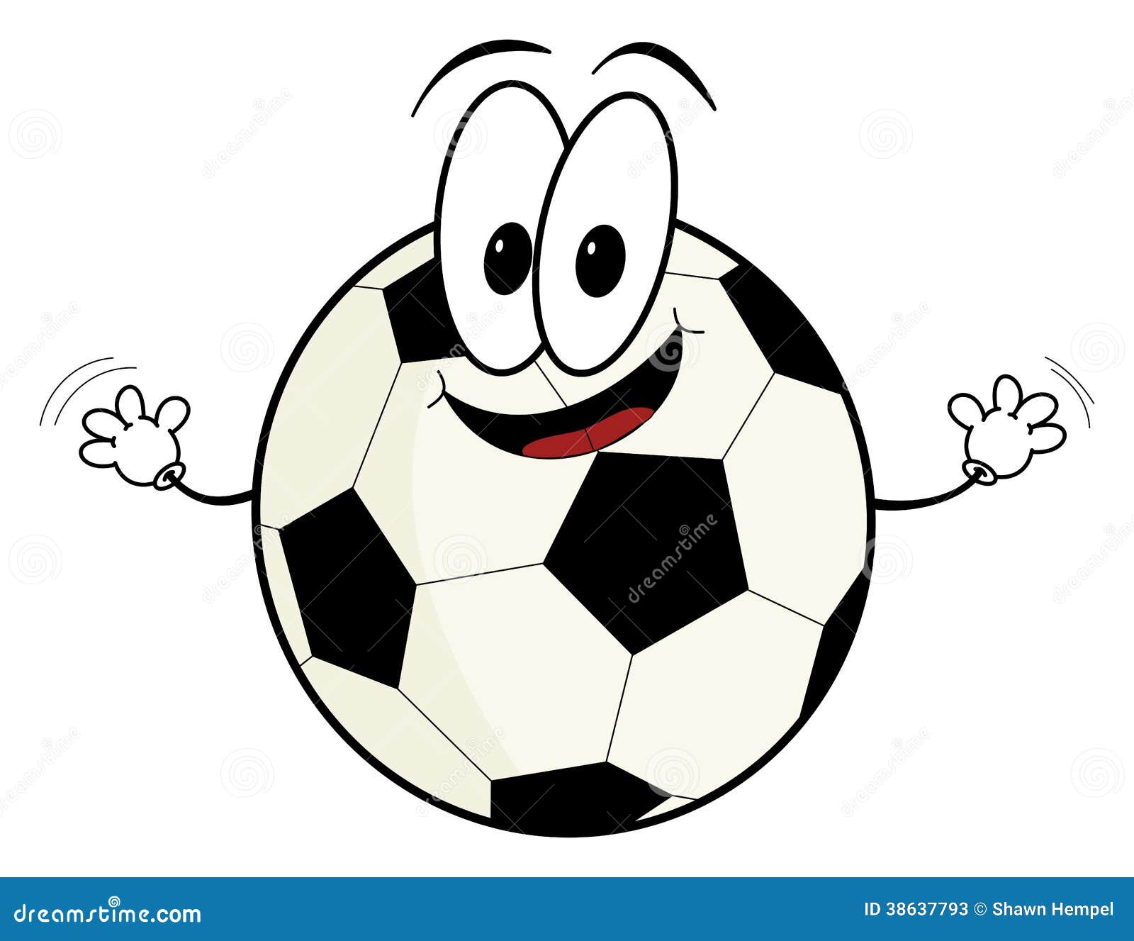 Caract re Heureux De  Ballon De Football  De  Bande Dessin e 