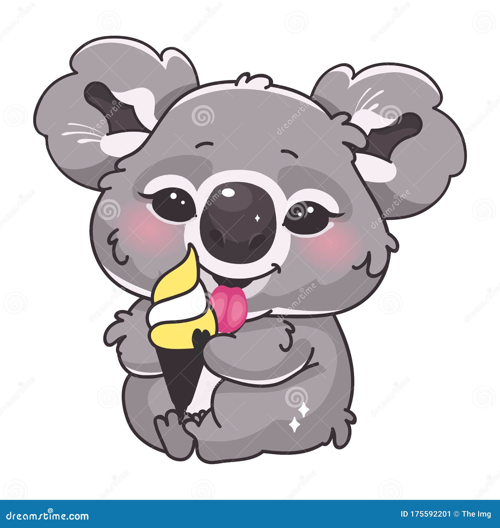 Kawaii Mignon Dessin Koala Kawaii Caractère Mignon De Vecteur De Bande Dessinée Koala Kawaii Illustration de Vecteur - Illustration du australie, fond: 175592201