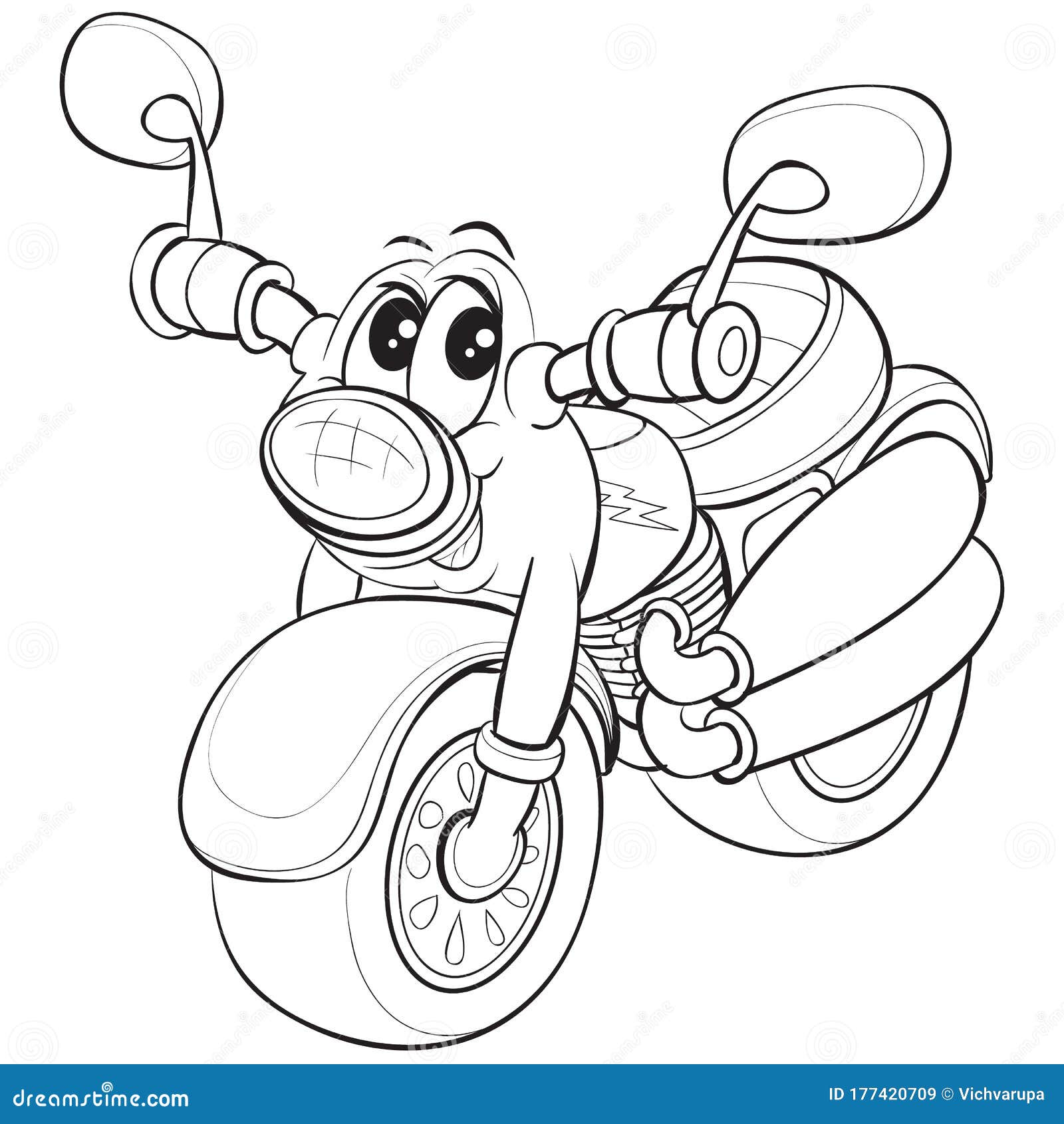 motocicleta com clipart de desenho animado de veículo de rosto 11415636  Vetor no Vecteezy