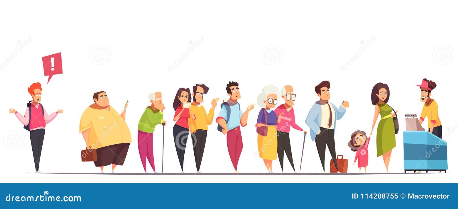 Caract res De Personnes De File D attente Illustration de Caract res De Personnes De File D attente Illustration de