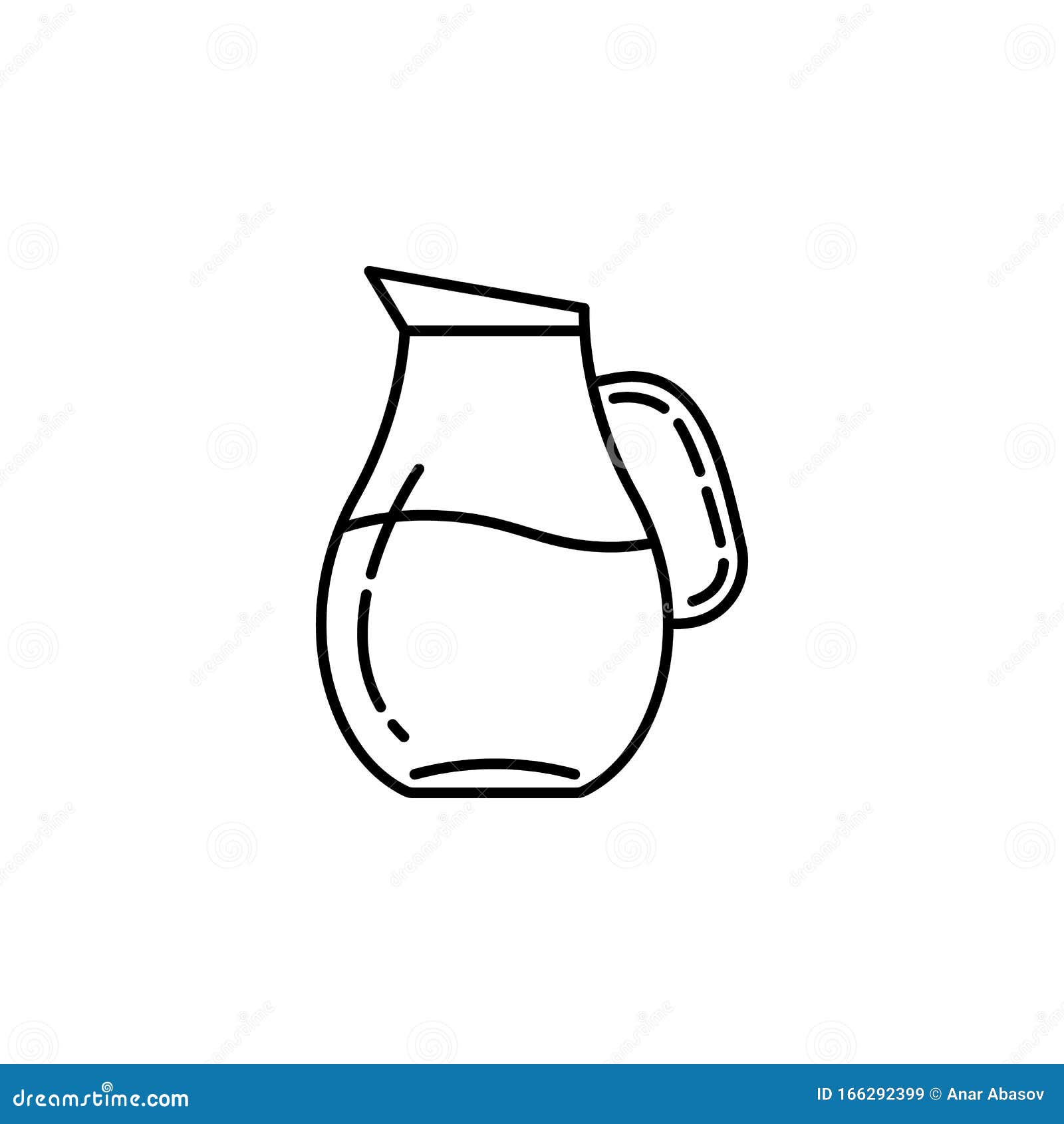 Carafe of Water Dusk Icon. Element of Drinks and Beverages Icon for