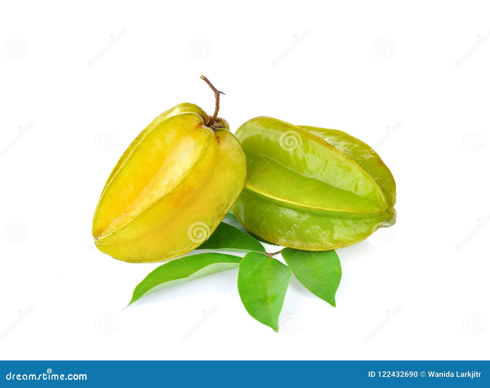 carambole , star fruit on white background