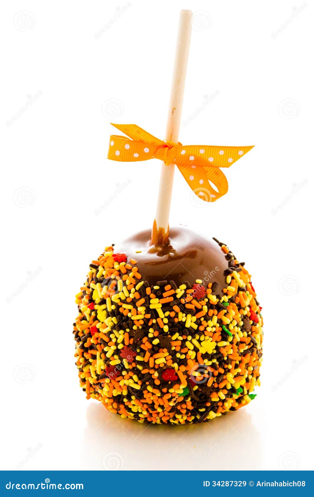 Caramel apple stock image. Image of food, color, holiday - 34287329