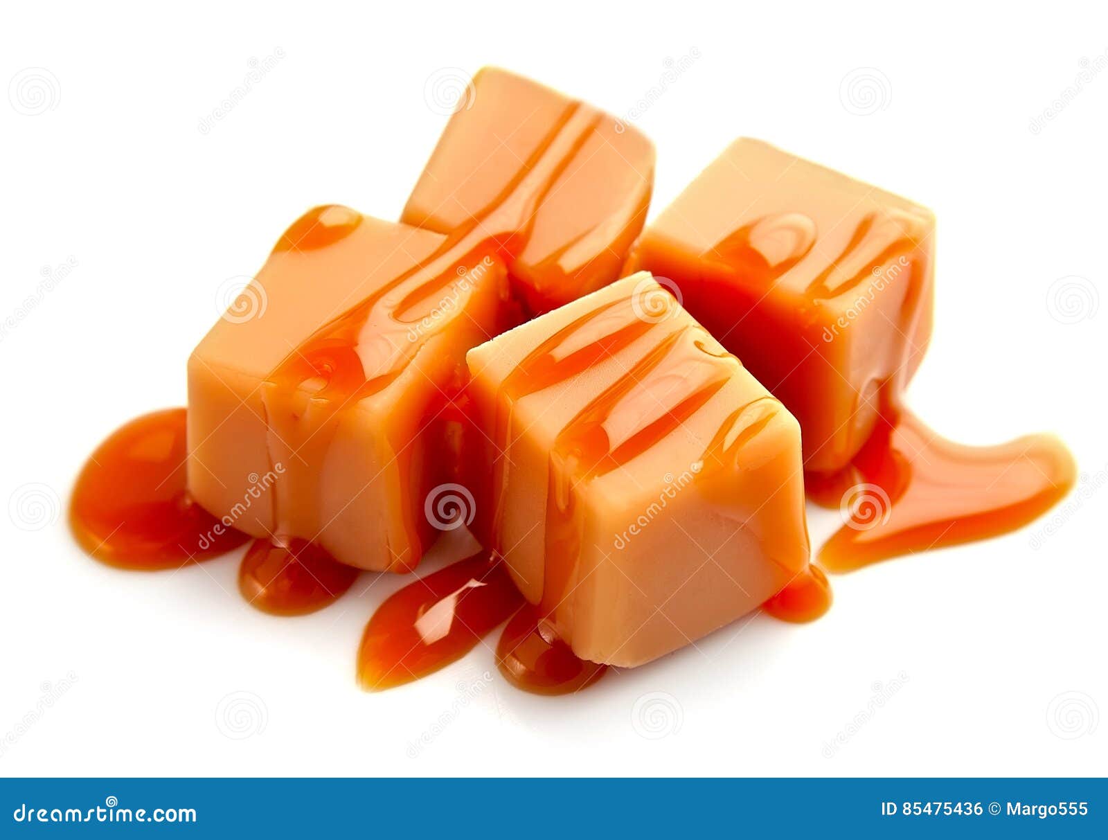 Caramel Candies And Caramel Sauce RoyaltyFree Stock Photography