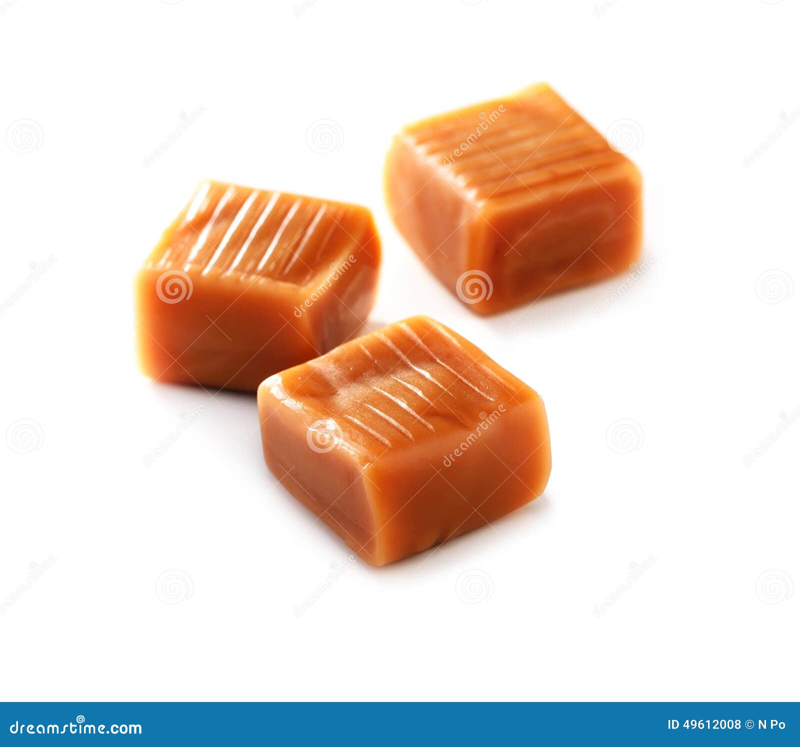Caramel candy closeup stock photo. Image of soft, macro 49612008
