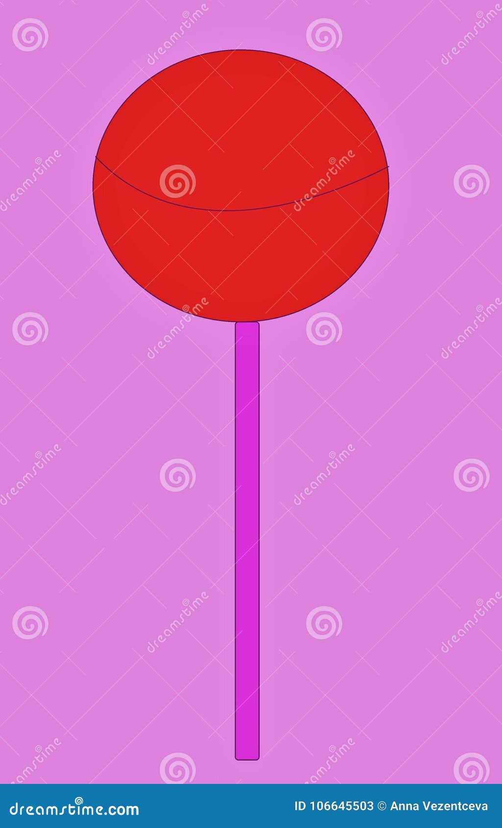 Caramel candy on a stick stock illustration. Illustration of caramel 106645503