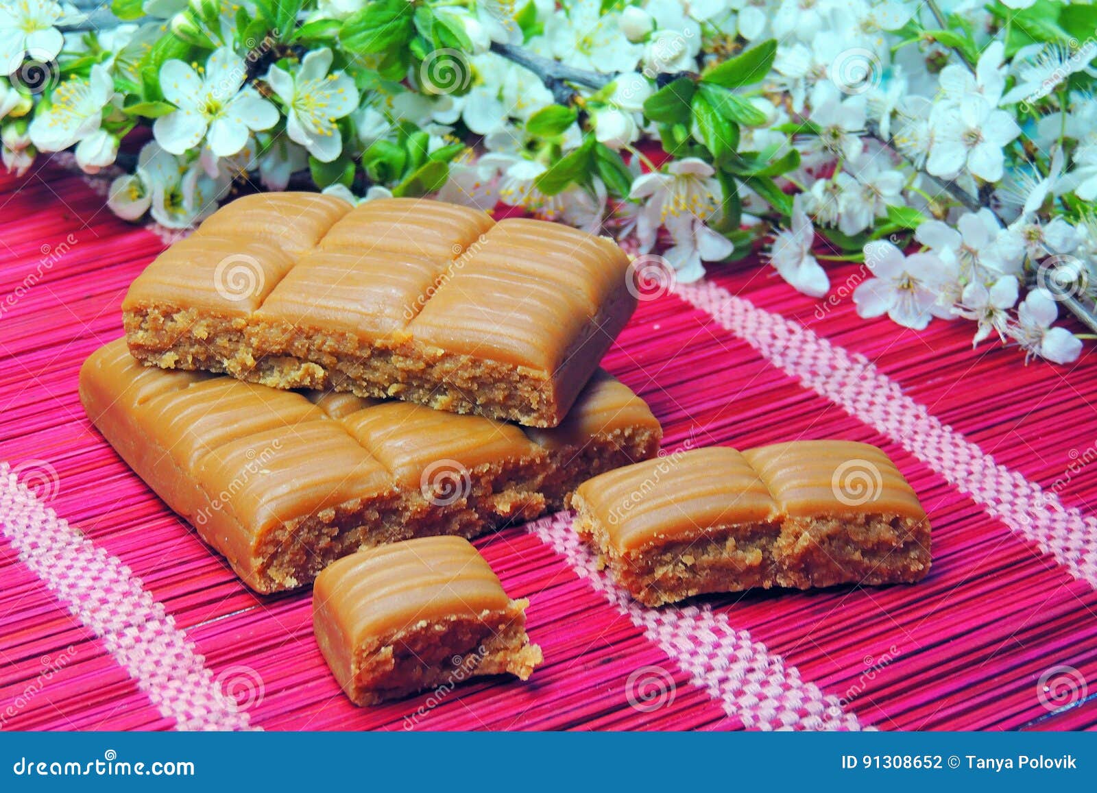 Caramel candy toffee stock photo. Image of dark, caramel 91308652