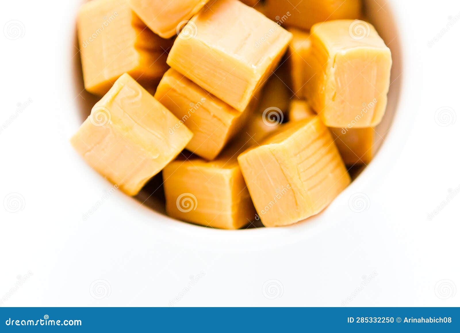 Caramel candy stock photo. Image of square, pile, caramel 285332250